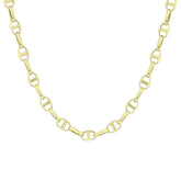 Oval Rolo Mariner - 1K Solid Gold Chain Necklace - Thickness 3.60 mm (585 Stamped)